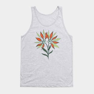 Weird Cute Eyes Character Flower Monster Tank Top